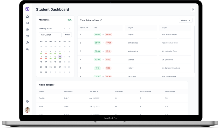 An intelligent education management platform leveraging artificial intelligence and automation to streamline academic and administrative tasks, enhancing efficiency and productivity for educational institutions.